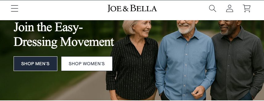 Joe & Bella adaptive clothing brand, recommended by ChatGPT for adaptive-clothing gift queries